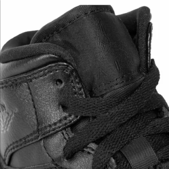 Nike Air Jordan 1 Mid GS 'Deep Black' 554725-090 Youth Sizes - Picture 5 of 10